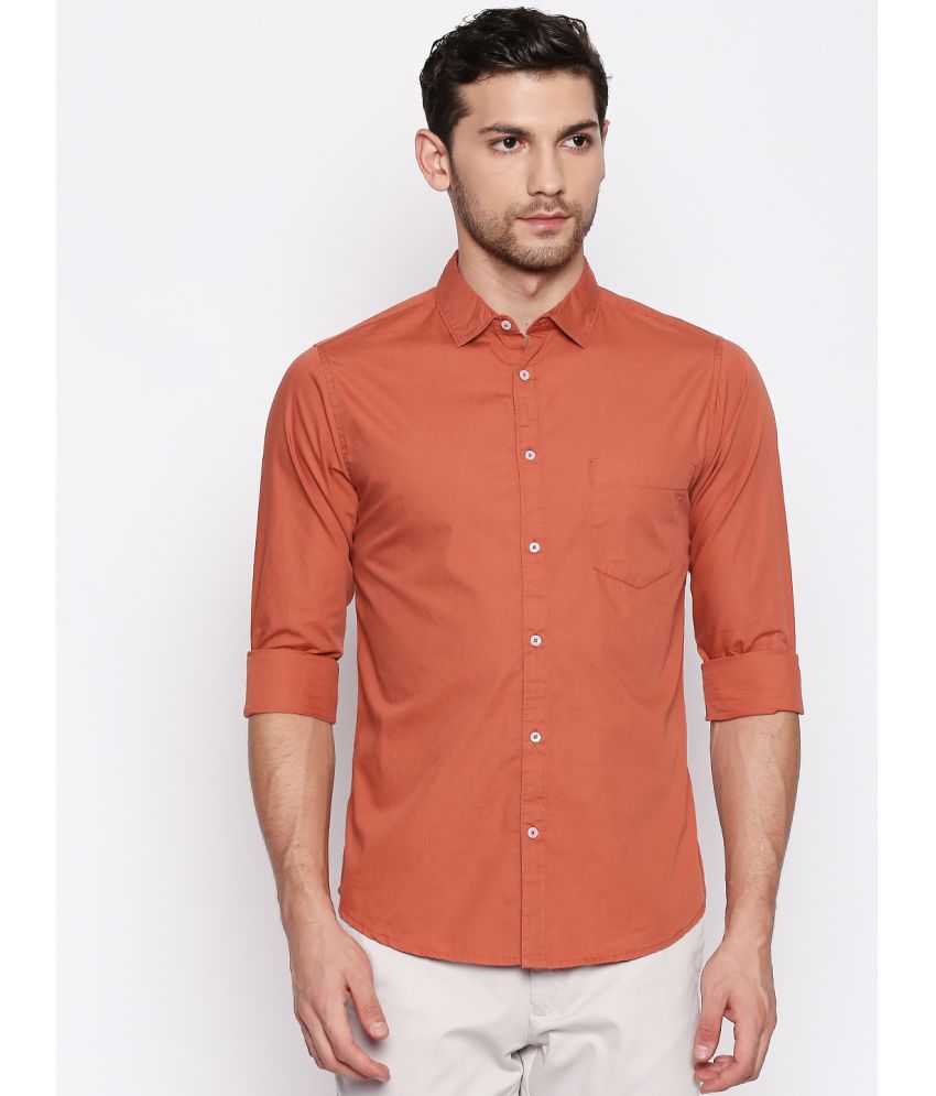     			Dennis Lingo - Orange 100% Cotton Slim Fit Men's Casual Shirt ( Pack of 1 )