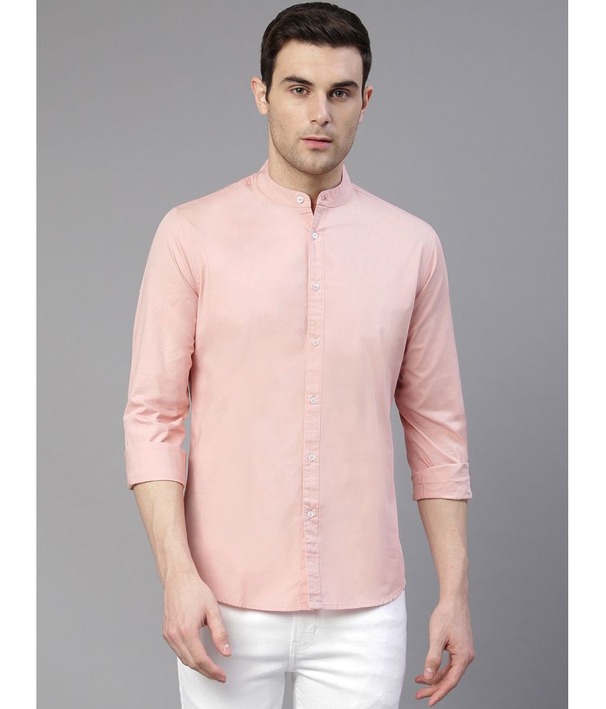     			Dennis Lingo - Peach 100% Cotton Slim Fit Men's Casual Shirt ( Pack of 1 )