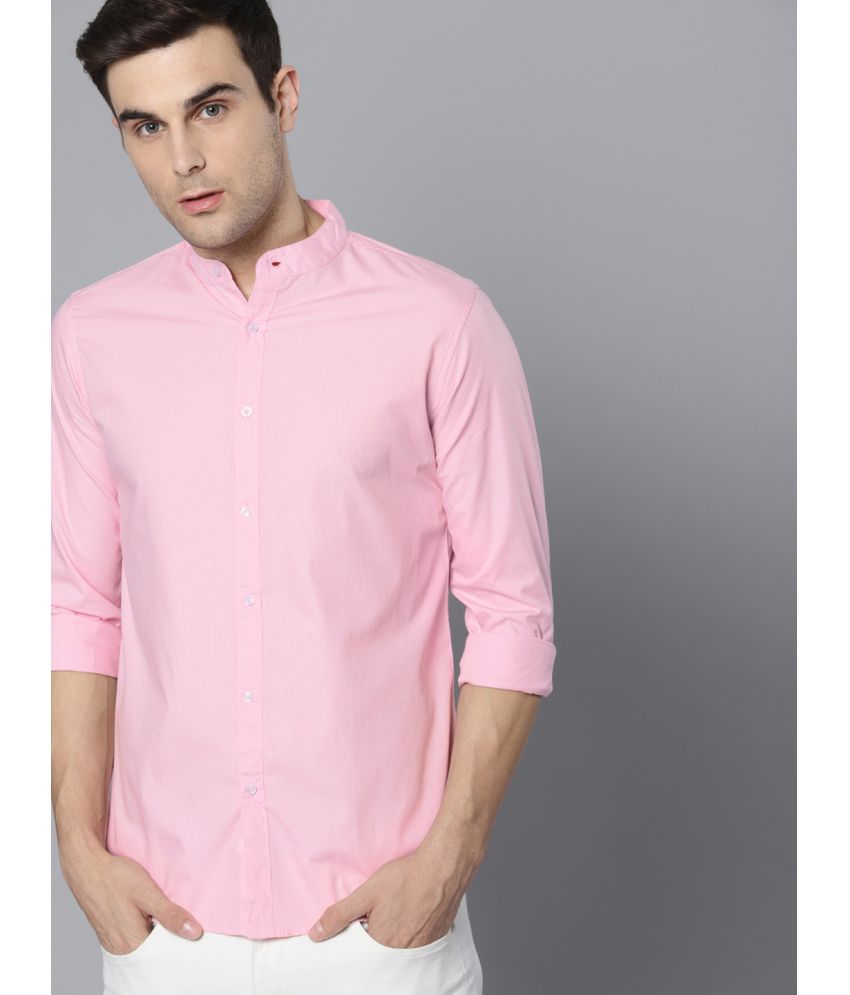     			Dennis Lingo - Pink 100% Cotton Slim Fit Men's Casual Shirt ( Pack of 1 )