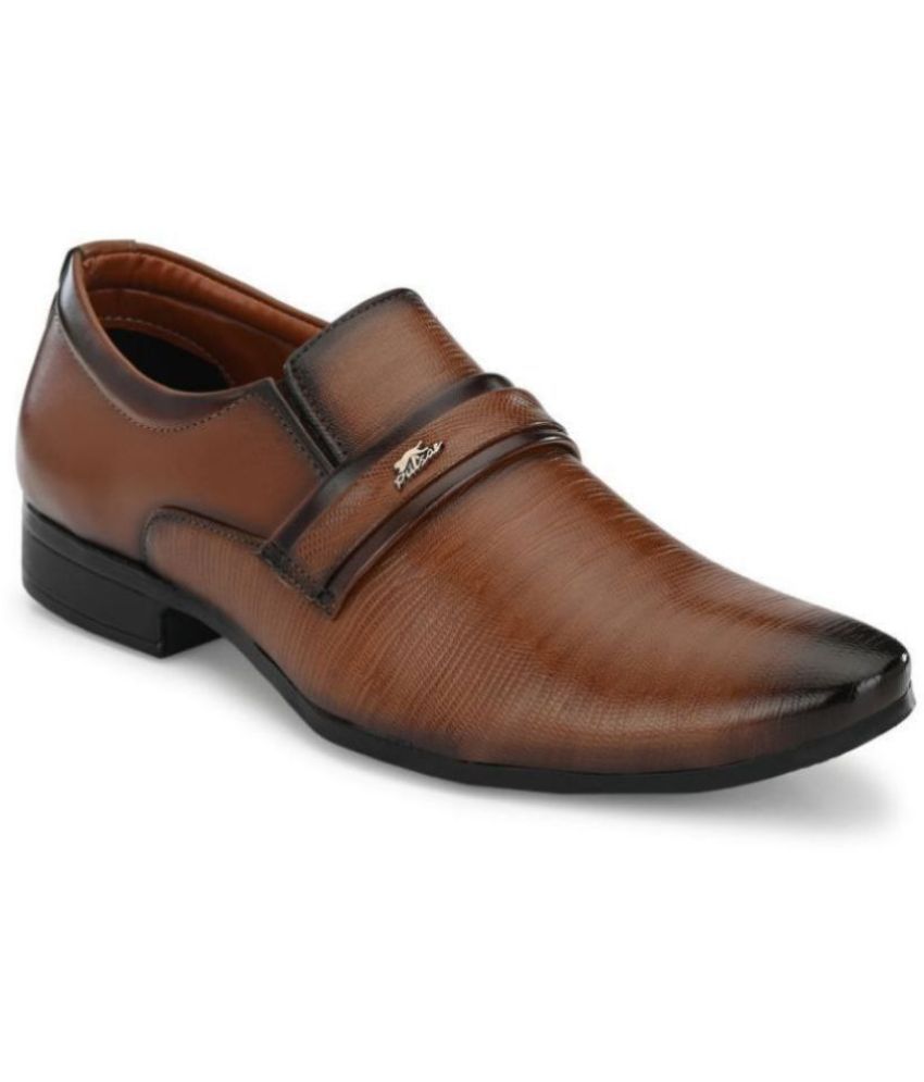 John Karsun - Tan Men's Slip On Formal Shoes