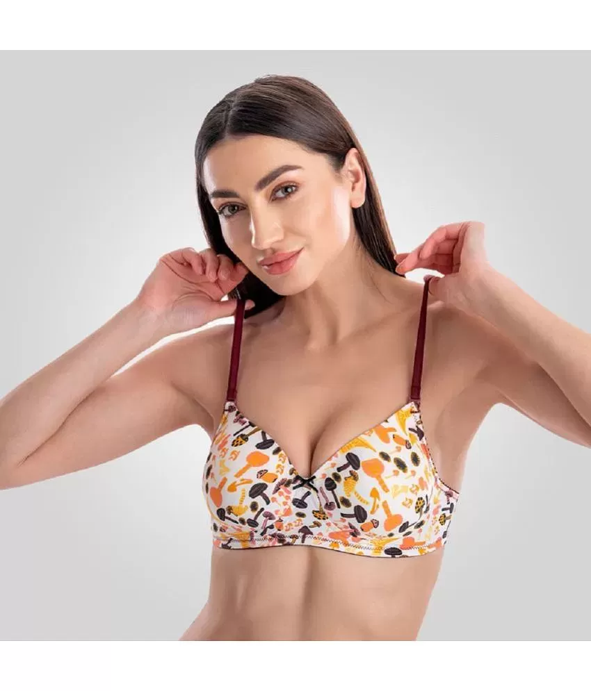AAVOW - Multicolor Cotton Lightly Padded Women's Everyday Bra ( Pack of 1 )  - Buy AAVOW - Multicolor Cotton Lightly Padded Women's Everyday Bra ( Pack  of 1 ) Online at Best Prices in India on Snapdeal
