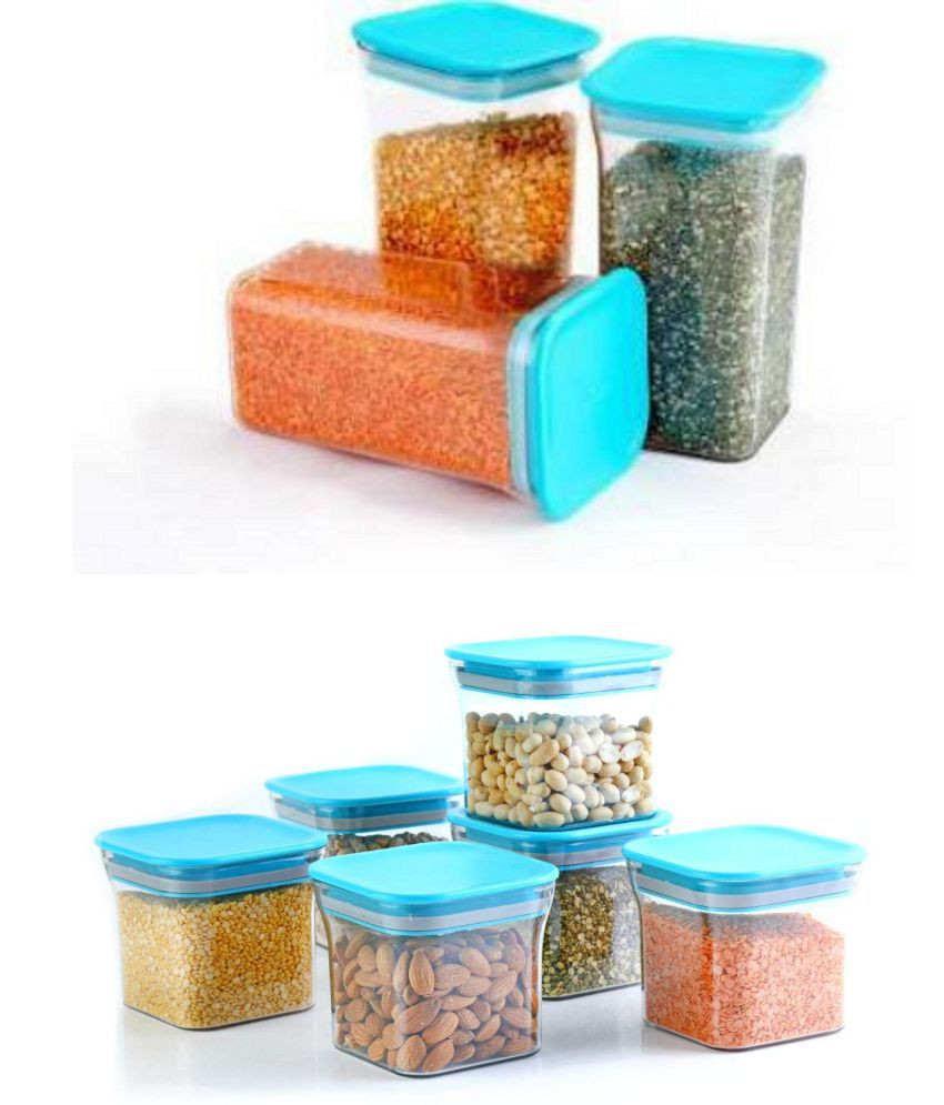     			Analog kitchenware - Polyproplene Sky Blue Dal Container ( Set of 9 - 1100 )