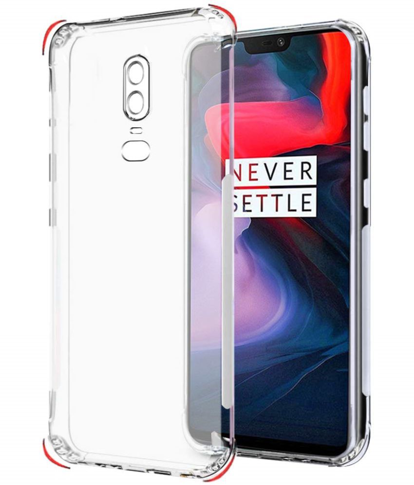     			Case Vault Covers - Transparent Silicon Silicon Soft cases Compatible For OnePlus 6 ( Pack of 1 )