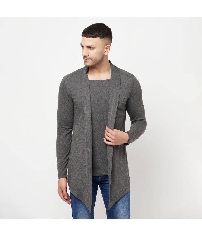     			Glito - Charcoal Cotton Blend Men's Cardigan Sweater ( Pack of 1 )