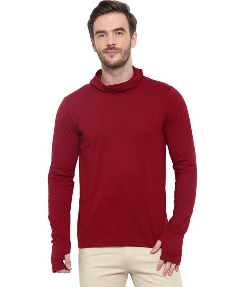     			Glito - Maroon Cotton Blend Regular Fit Men's T-Shirt ( Pack of 1 )