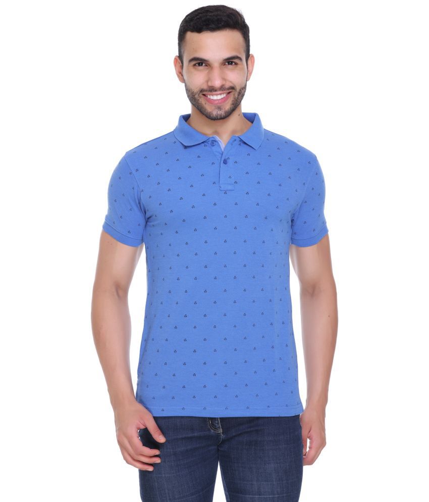     			RF RAVES - Light Blue Cotton Regular Fit Men's Polo T Shirt ( Pack of 1 )
