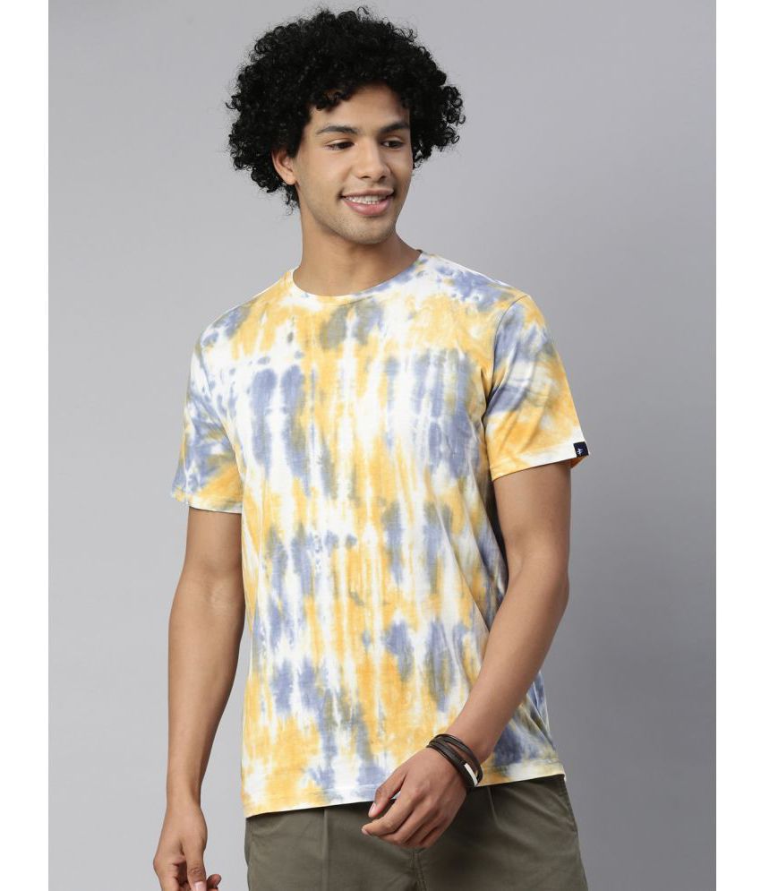 Breakbounce - Yellow 100% Cotton Regular Fit Men's T-Shirt ( Pack of 1 )