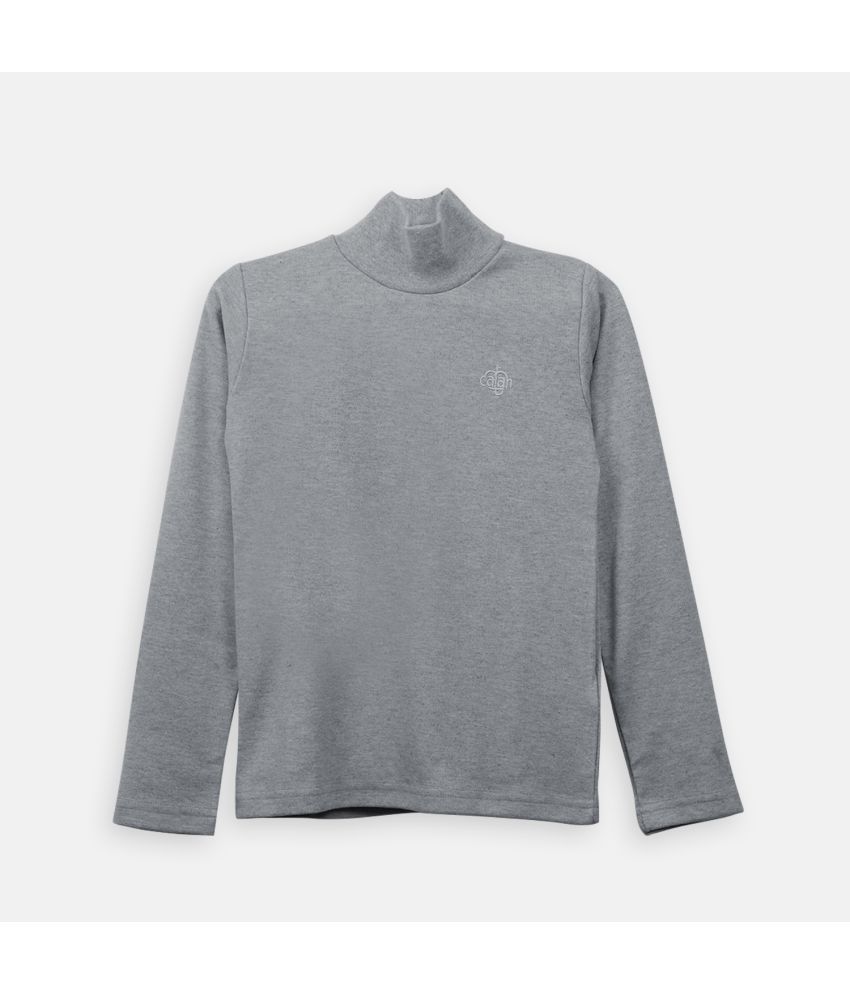 CHIMPRALA - Light Grey Cotton Blend Boy's T-Shirt ( Pack of 1 )