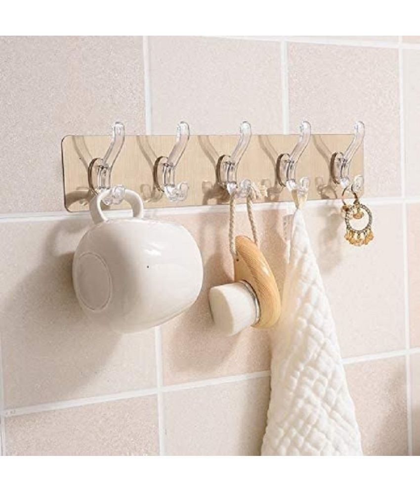     			Gkboss Wall Hanger Hooks Self Adhesive Magic Sticker for Bathroom and Kitchen