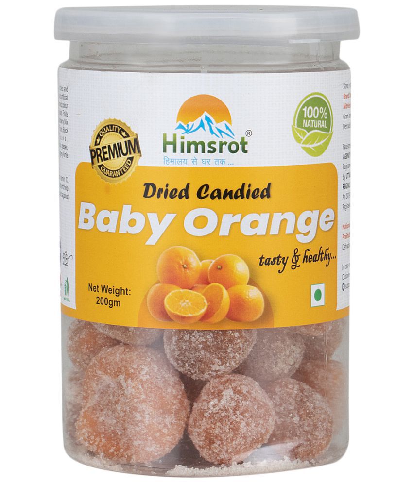     			Himsrot Dried Premium Baby Orange Candy from Himalayas | 100% Natural | Orange Dry Fruit | Baby Orange Candy - 200 GMS Resealable Jar