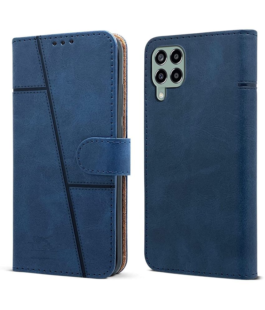    			NBOX - Blue Artificial Leather Flip Cover Compatible For Samsung Galaxy M53 5G ( Pack of 1 )