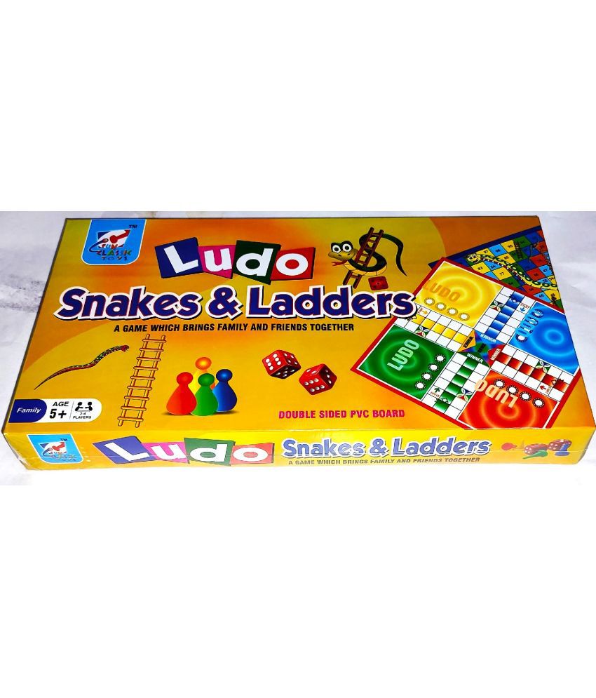    			PETERS PENCE LUDO YELLOW 2 IN 1 LUDO , SNAKES & LADDERS SMART KIDS PLAY Board Game, Party Game