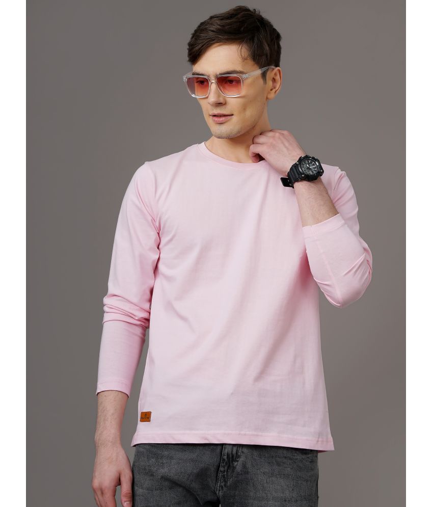     			Paul Street - Light Pink Cotton Blend Slim Fit Men's T-Shirt ( Pack of 1 )