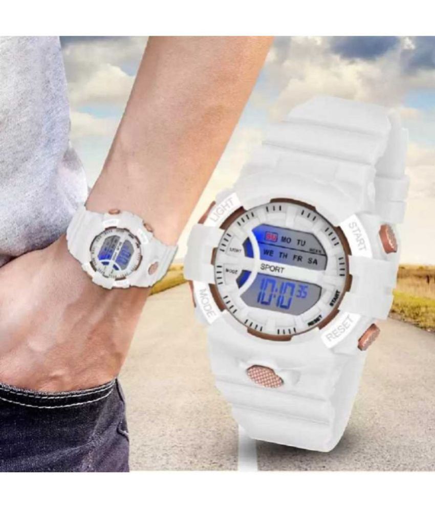     			Renaissance Traders - White Dial Digital Boys Watch ( Pack of 1 )