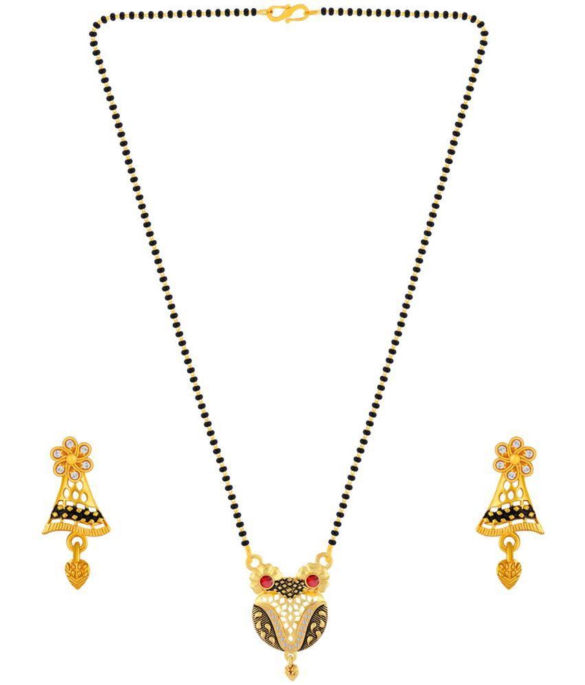     			Silver Shine - Golden Mangalsutra Set ( Pack of 1 )