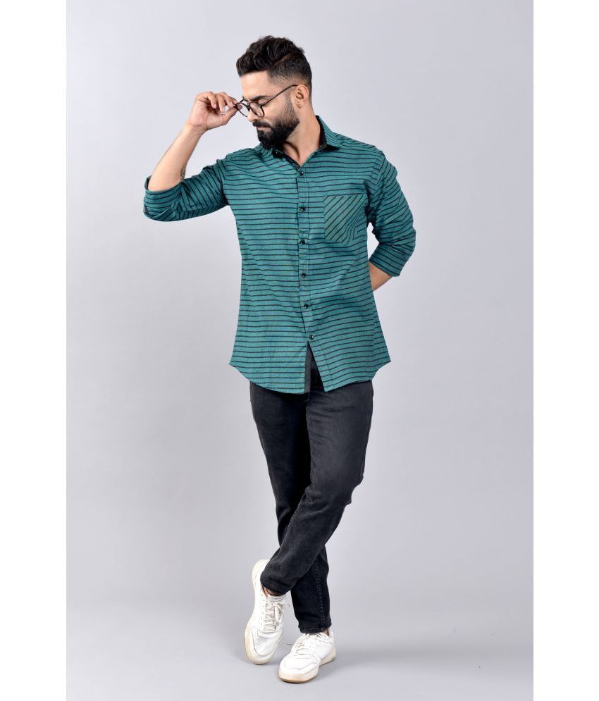     			ZAMAISHA - Green 100% Cotton Regular Fit Men's Casual Shirt ( Pack of 1 )