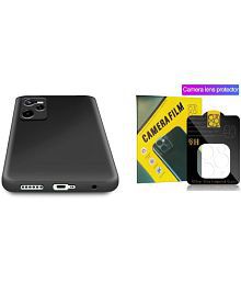 Kosher Traders - Black Silicon Combo of Shock Proof Case with Camera Cover Compatible For Realme C11 ( Pack of 2 )