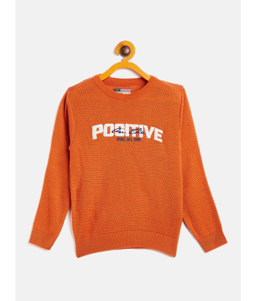     			Duke - Orange Acrylic Boy's Pullover Sweaters ( Pack of 1 )