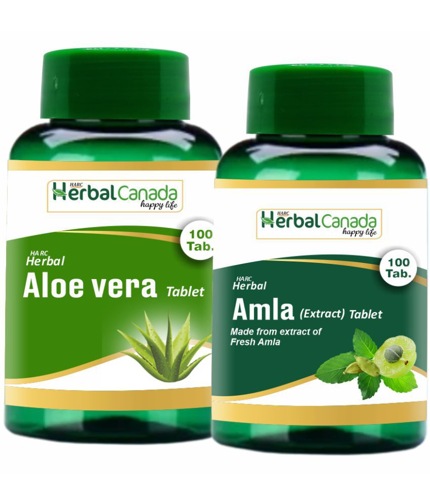     			Herbal Canada Aloe vera (100Tab) + Amla (100Tab) Tablet 200 no.s Pack Of 2