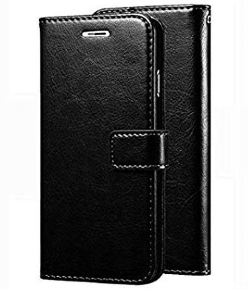     			Kosher Traders - Black Artificial Leather Flip Cover Compatible For Infinix Smart 6 ( Pack of 1 )