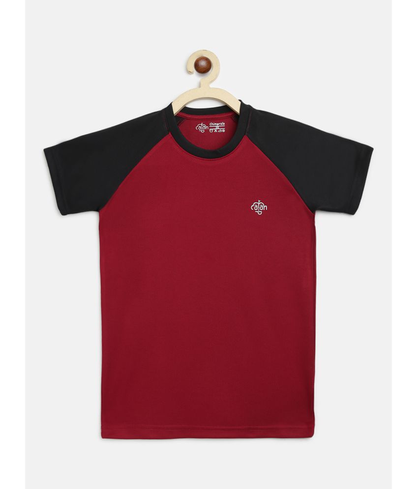 CHIMPRALA - Maroon Polyester Boy's T-Shirt ( Pack of 1 )