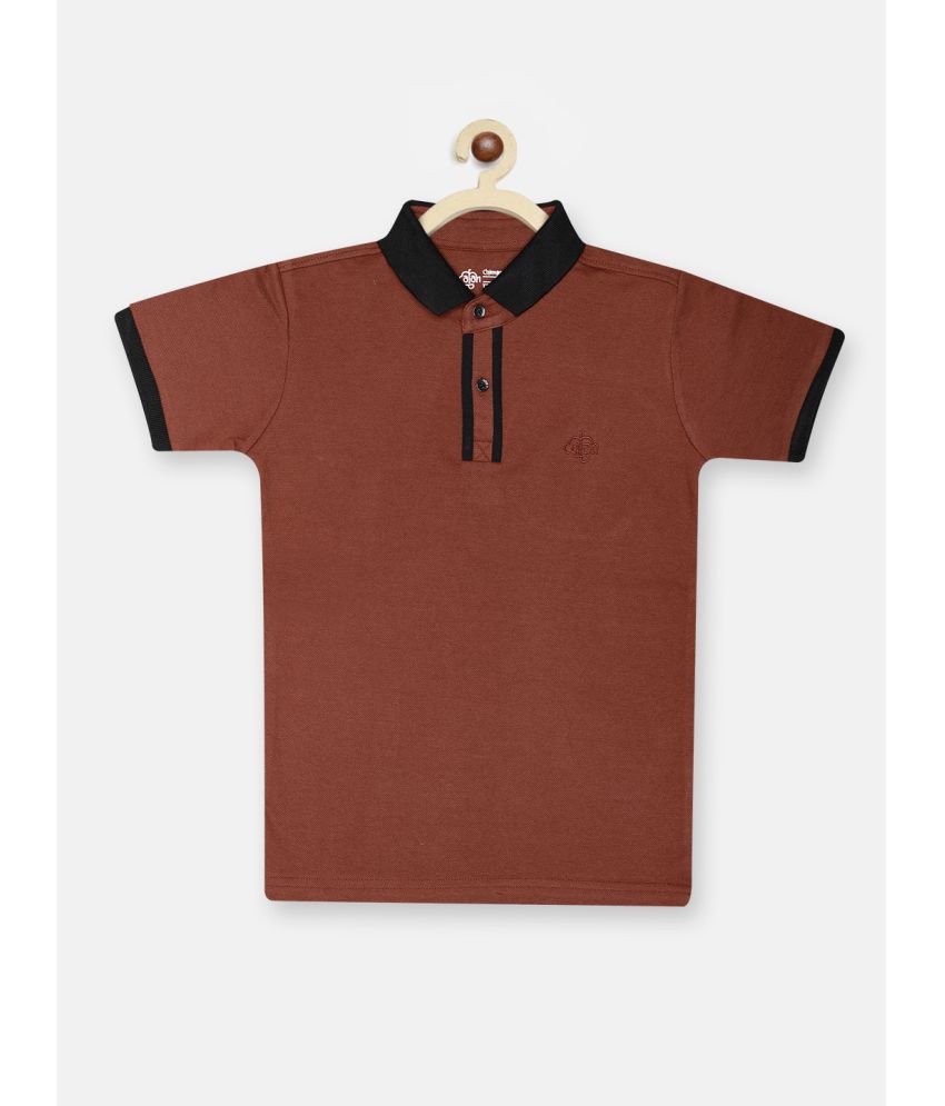 CHIMPRALA - Rust Cotton Boy's Polo T-Shirt ( Pack of 1 )
