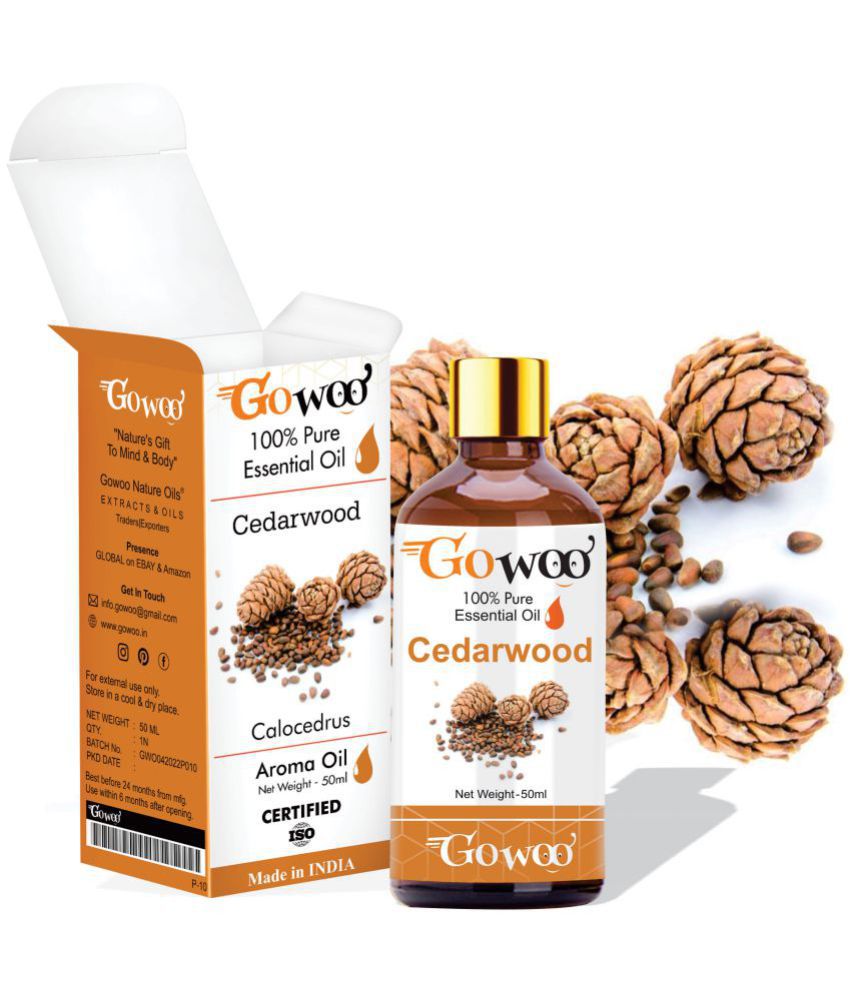     			GO WOO 100% Pure Cedarwood Oil, Virgin & Undiluted (50 ml)