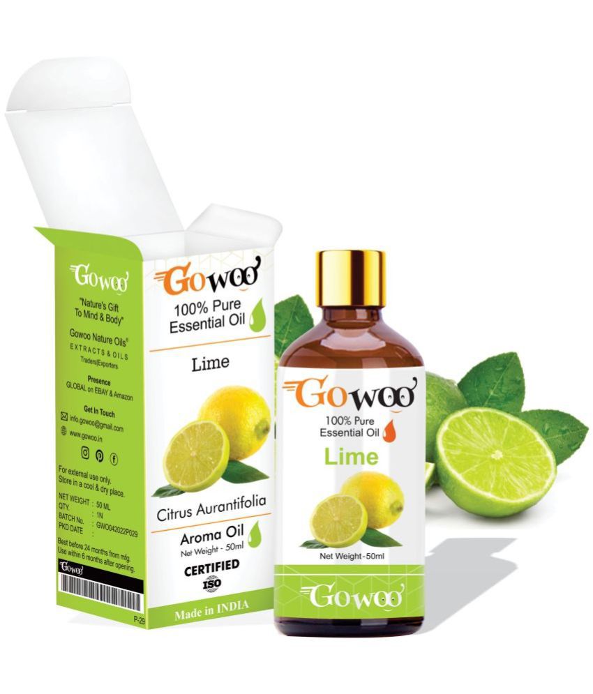     			GO WOO 100% Pure Lime - Distilled Oil, Virgin & Undiluted (50 ml)