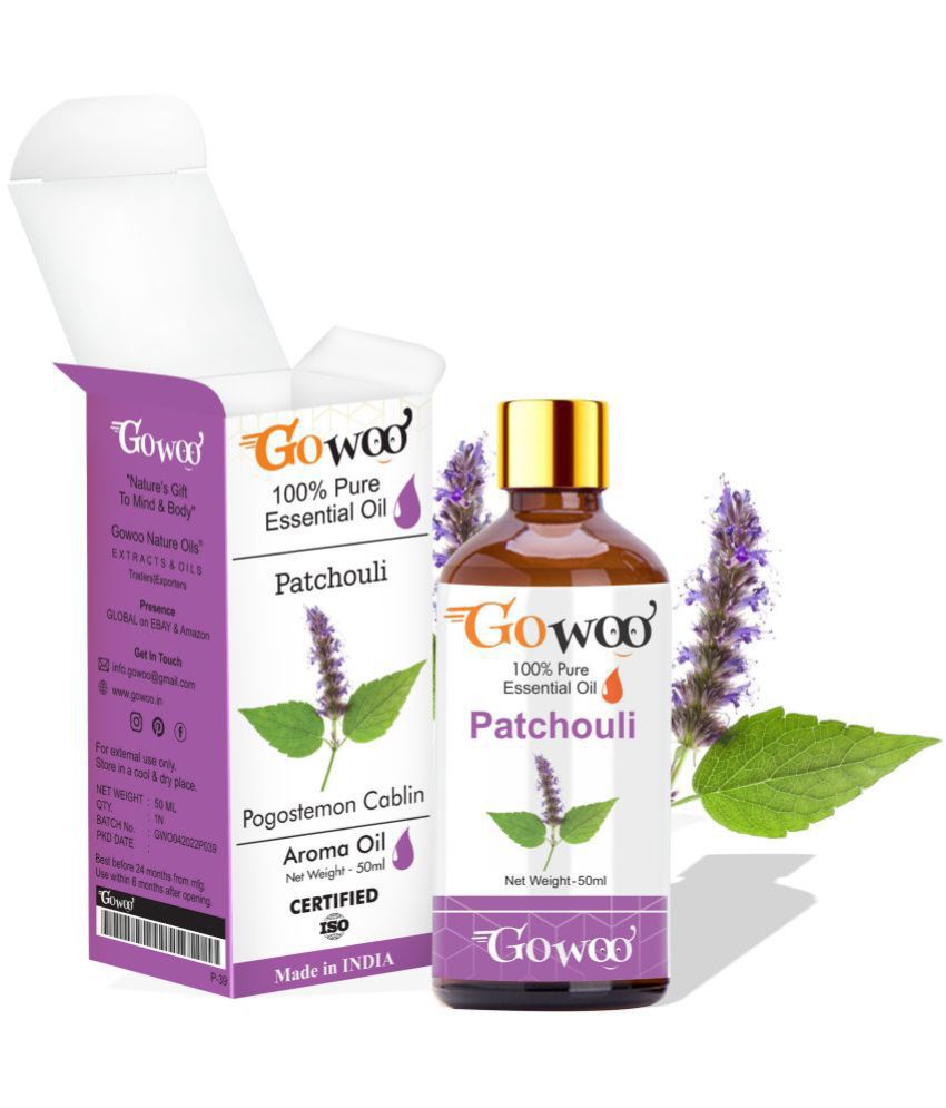     			GO WOO 100% Pure Patchouli Oil for Reduce Acne, Stress, Stomach Pain (50 ml)