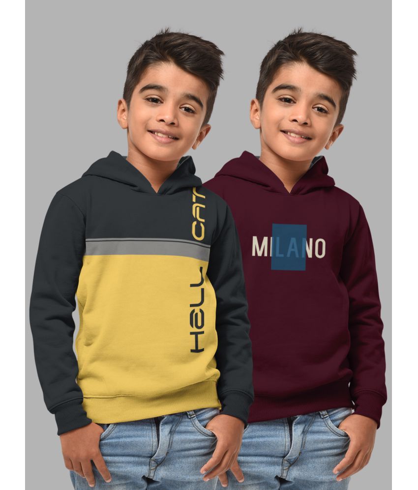     			HELLCAT - Multi Color Cotton Blend Boys Sweatshirt ( Pack of 2 )