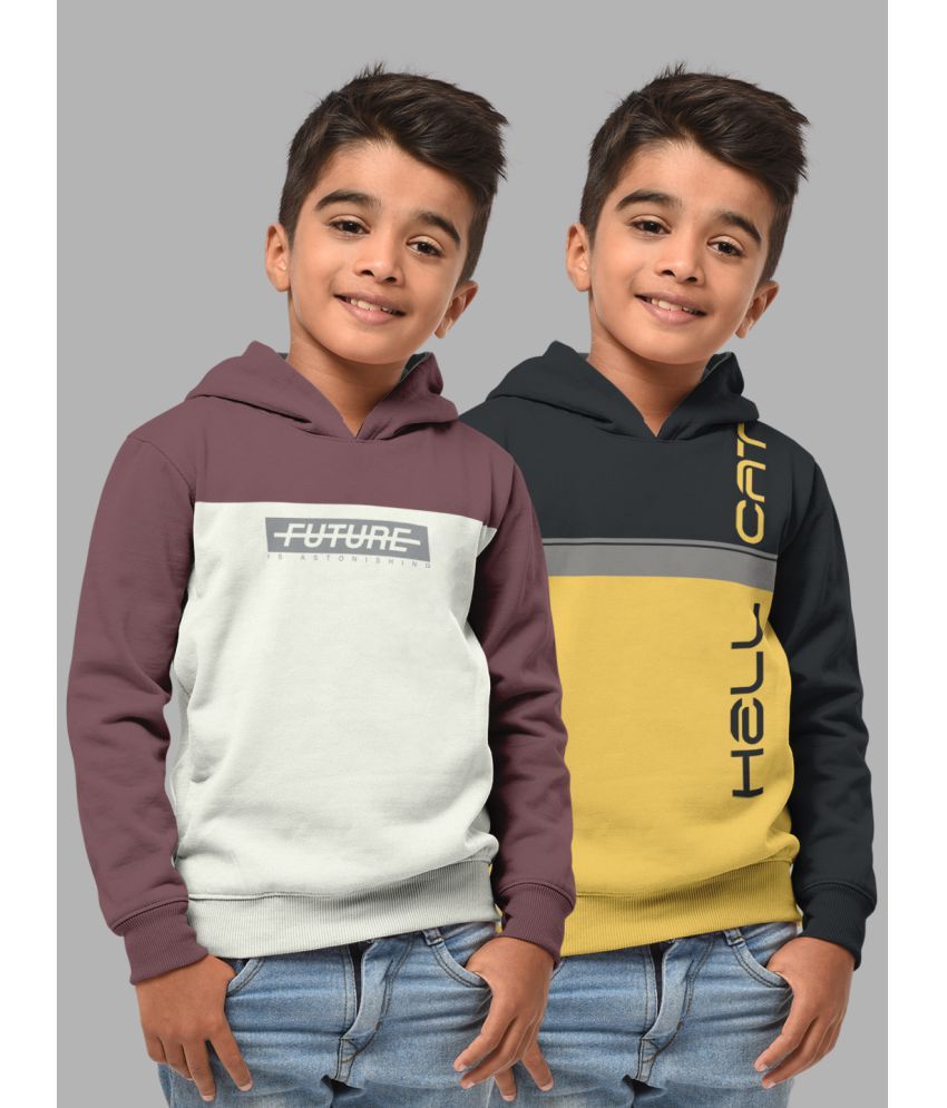     			HELLCAT Pack of 2 Boys Cotton Blend Sweatshirt ( Multicolor1 )