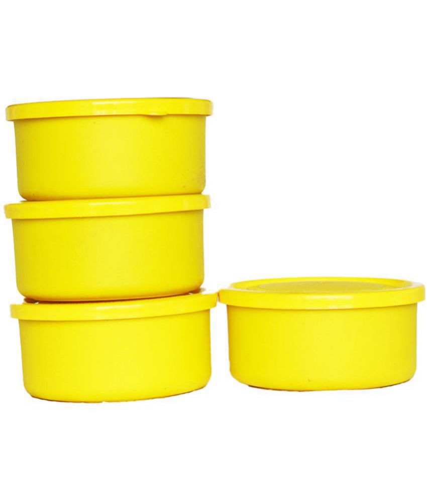     			Ashu - Yellow Stainless Steel Lunch Box ( Pack of 4 )
