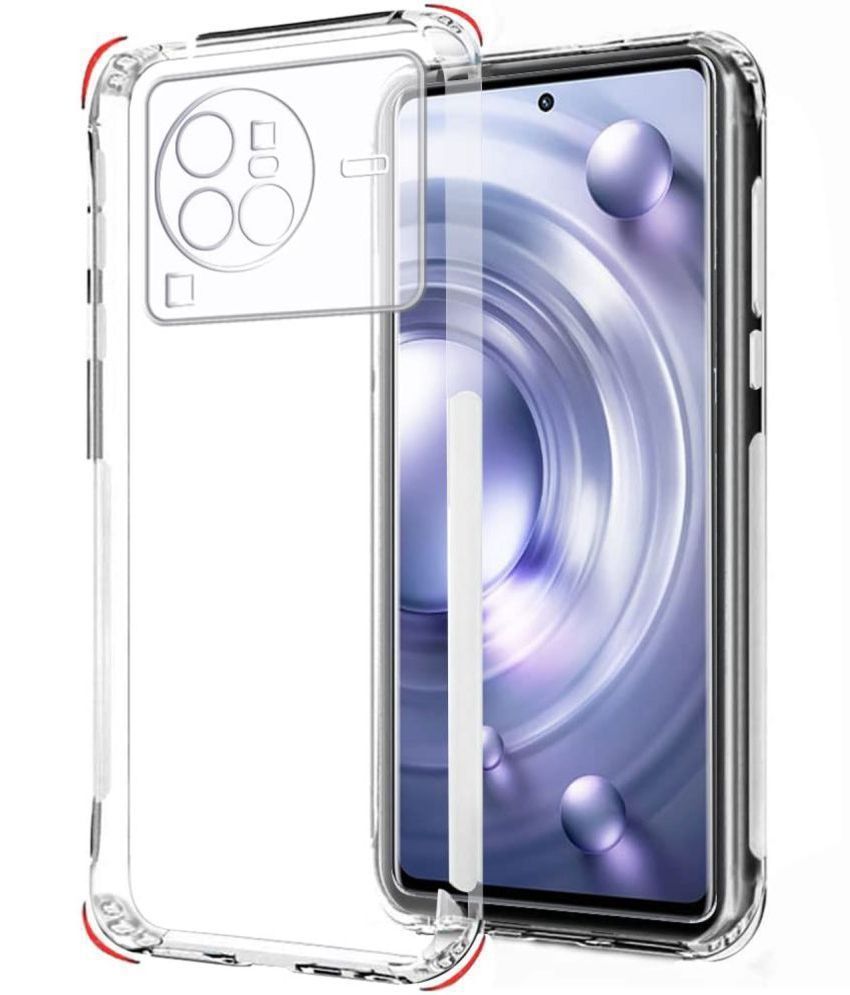     			Case Vault Covers - Transparent Silicon Silicon Soft cases Compatible For Vivo X80 ( Pack of 1 )