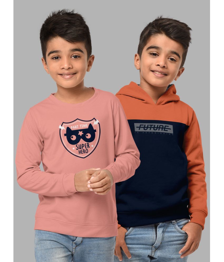     			HELLCAT Pack of 2 Boys Cotton Blend Sweatshirt ( Multicolor2 )