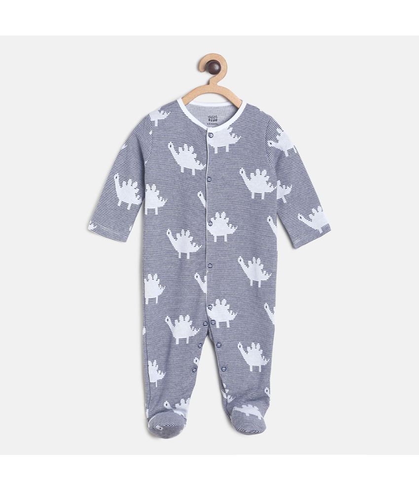     			MINI KLUB - Navy Blue Cotton Sleepsuit For Baby Boy ( Pack Of 1 )