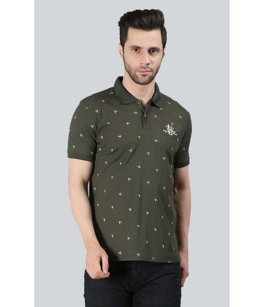     			NEXGEN CLUB - Olive Green Polyester Regular Fit Men's Polo T Shirt ( Pack of 1 )