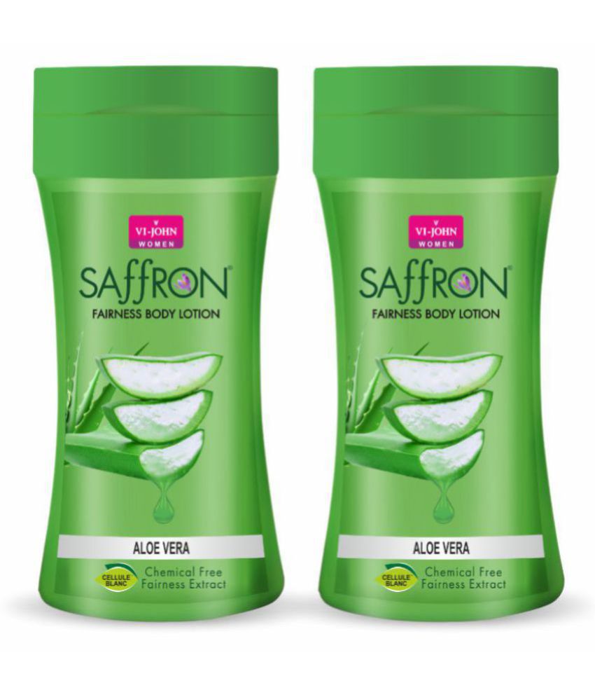     			Vi-John Saffron Fliptop Aloevera Fairnes Body Lotion for Men & Women 250ml Pack of 2