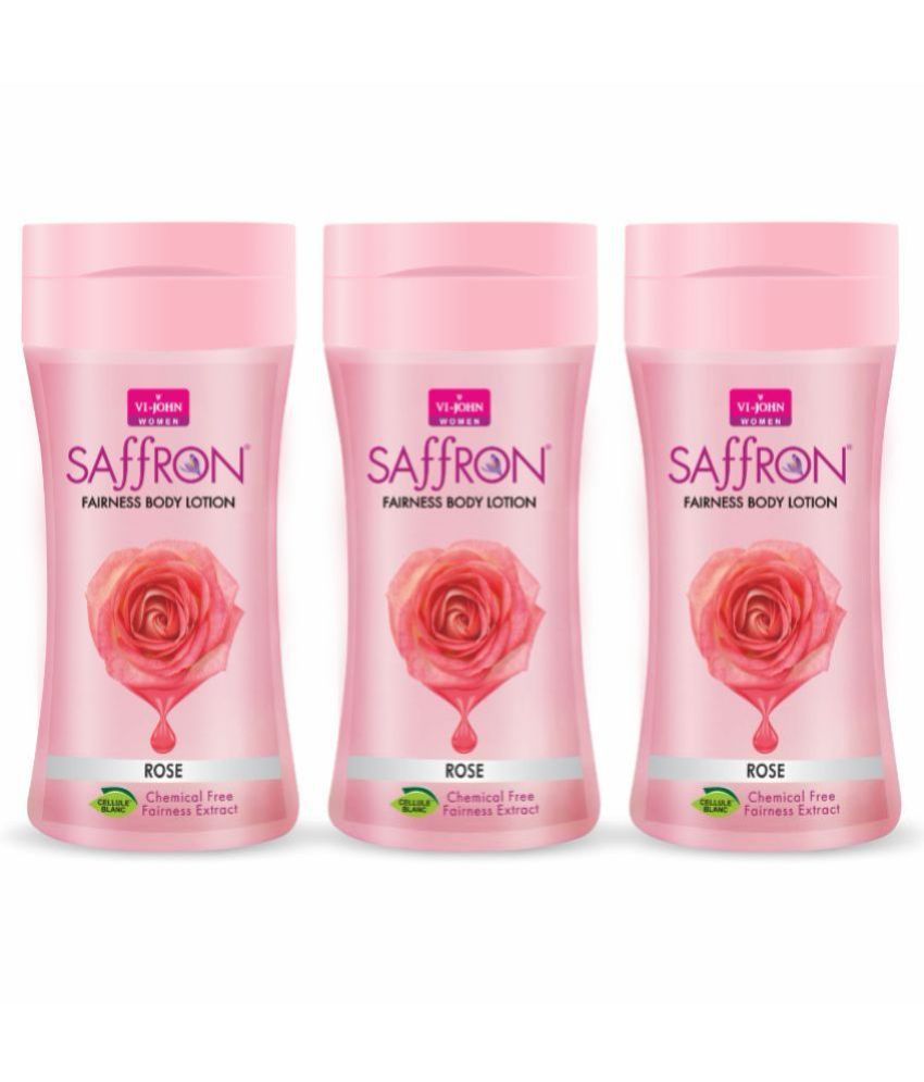     			Vi-John Saffron Fliptop Rose Fairnes Body Lotion for Men & Women 250ml Pack of 3