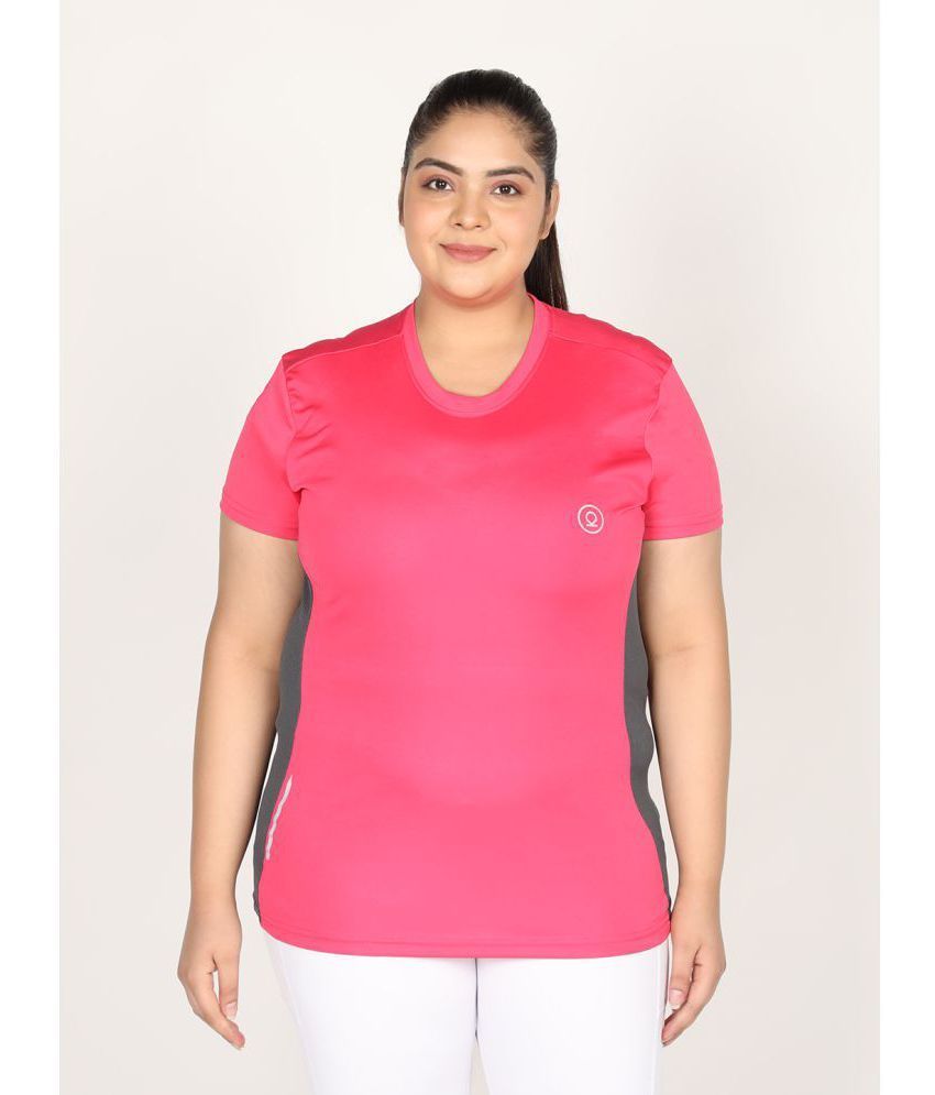     			Chkokko Pink Polyester Tees - Single