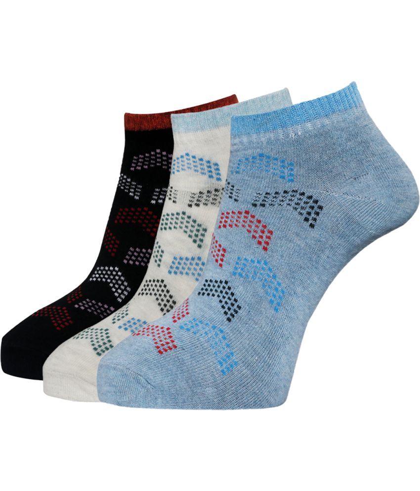     			Dollar - Multicolor Cotton Women's Ankle Length Socks ( Pack of 3 )