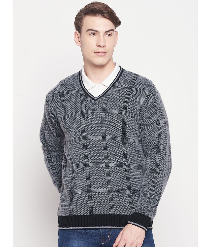     			Duke - Grey Woollen Blend Men's Pullover Sweater ( Pack of 1 )