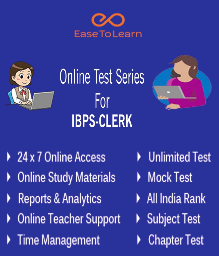     			Ease To Learn IBPS CLERK Prelims & Mains Online Topic & Mock Test Series with Study Materials Online Tests