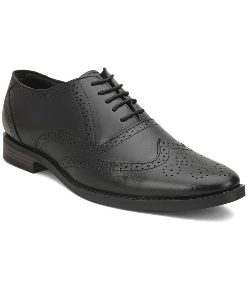     			Fashion Victim - Black Men's Brogue Formal Shoes