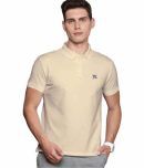 TAB91 - Beige Cotton Blend Regular Fit Men's Polo T Shirt ( Pack of 1 )