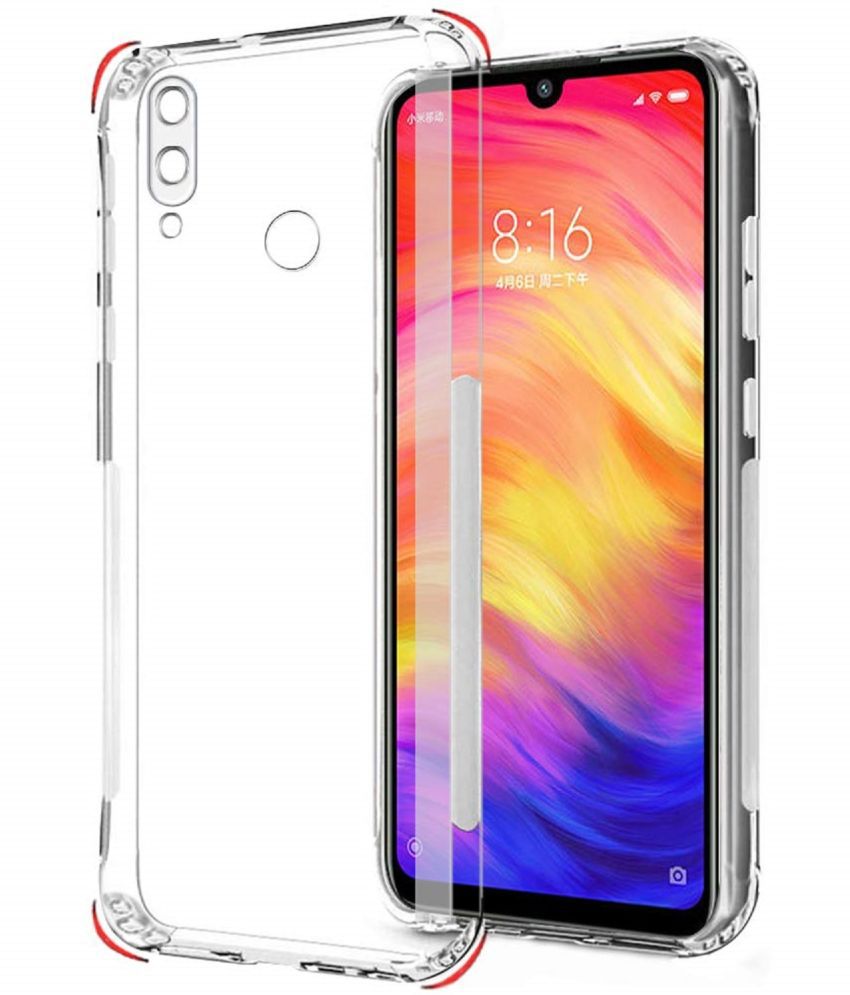     			Case Vault Covers - Transparent Silicon Silicon Soft cases Compatible For Xiaomi Redmi Note 7 Pro ( Pack of 2 )