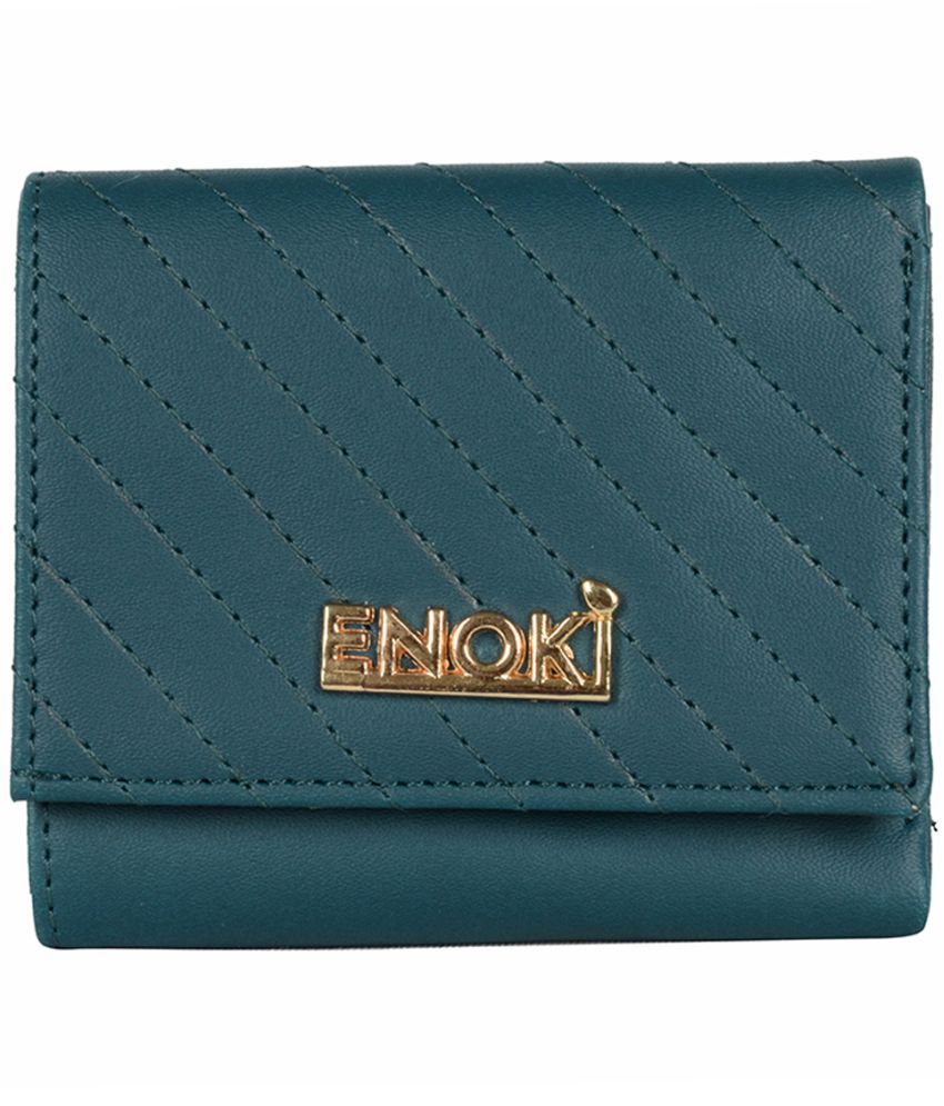     			Enoki - Faux Leather Green Women's Regular Wallet ( Pack of 1 )