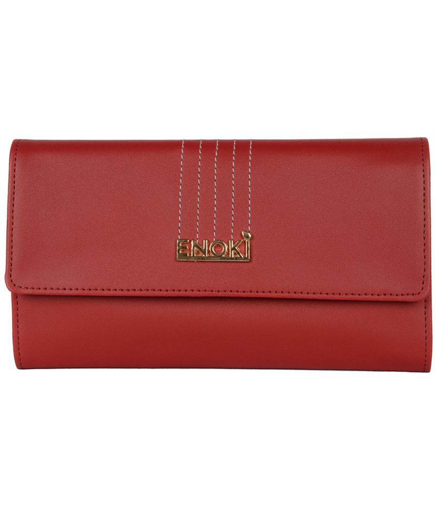     			Enoki - Faux Leather Red Women's Regular Wallet ( Pack of 1 )