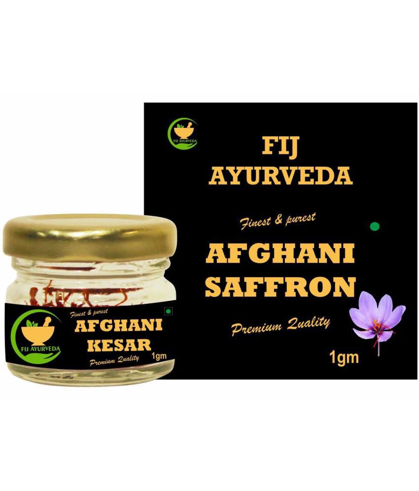     			FIJ AYURVEDA Natural & Finest A++ Grade Afghani Kesar /Saffron |Original kesar| 1 gm