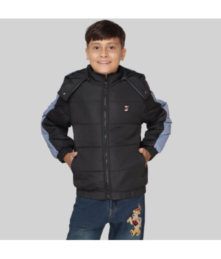 NEO ITALY - Black Nylon Boys Quilted & Bomber Jacket ( Pack of 1 )
