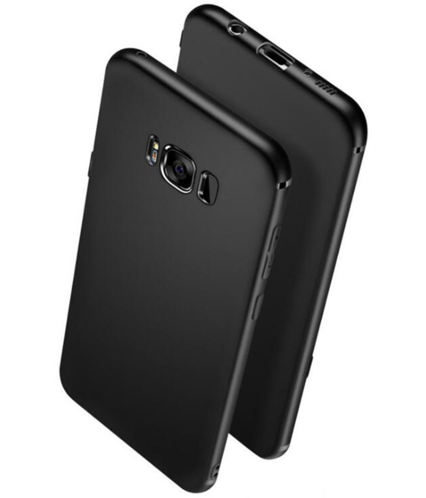    			Spectacular Ace - Black Silicon Plain Cases Compatible For Samsung Galaxy S8 Plus ( Pack of 1 )